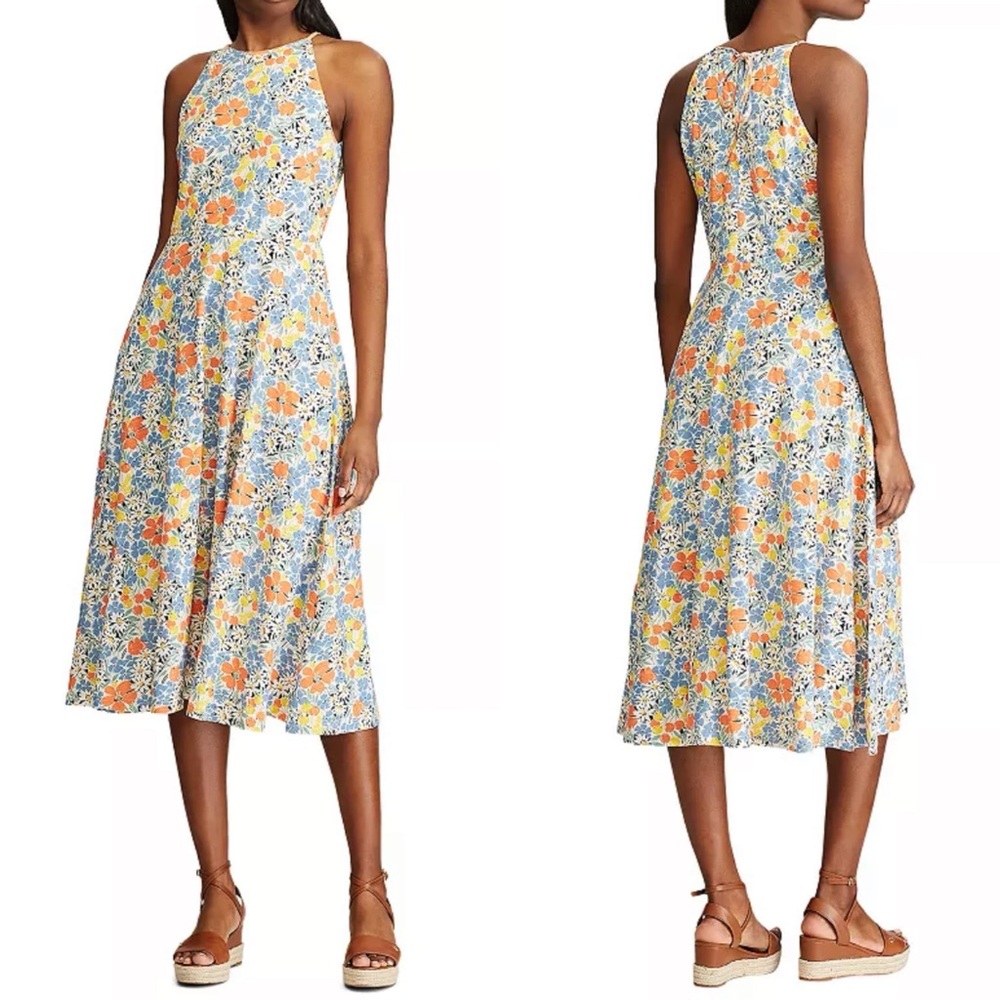 Chaps floral and cherry print midi dress 🌼🍒